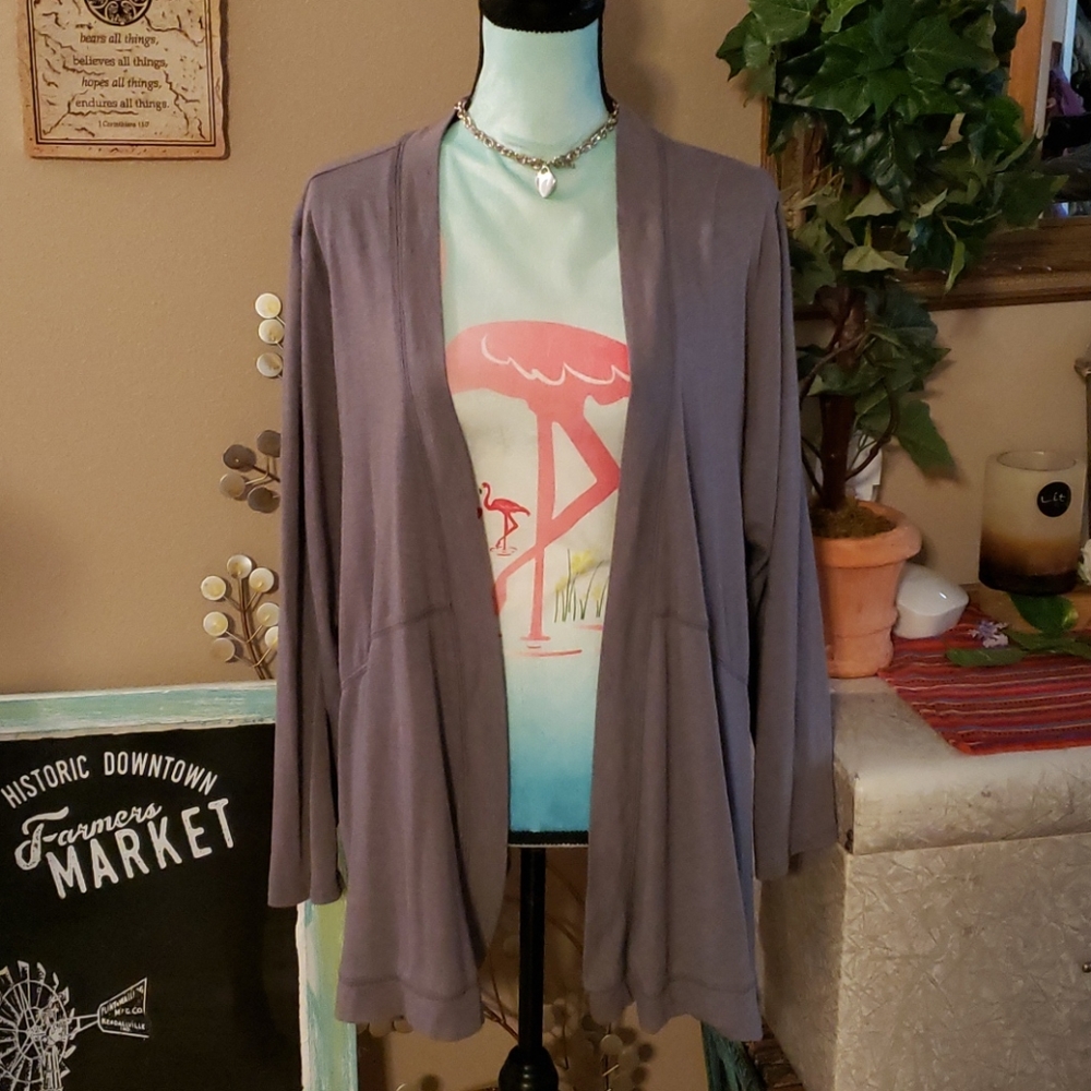 Avenue Gray Cardigan Size 22/24